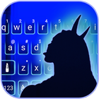 Tema Keyboard Neon Blue Demon  ícone