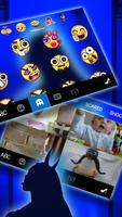 Tema Keyboard Neon Blue Demon  imagem de tela 3
