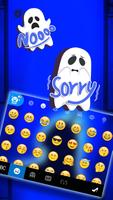 Tema Keyboard Neon Blue Demon  imagem de tela 2