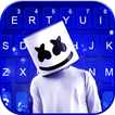 Fond de clavier Neon Blue DJ