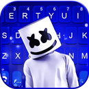 Neon Blue DJ Fondo de teclado APK