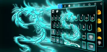 Neon Blue Dragon Tastiera