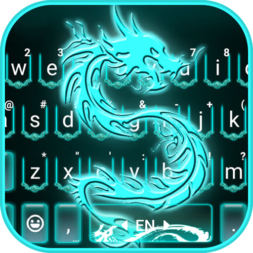 Neon Blue Dragon Tastiera