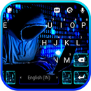 خلفية الكيبورد Neon Blue Hacke APK