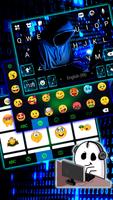 خلفية الكيبورد Neon Blue Hacke تصوير الشاشة 2