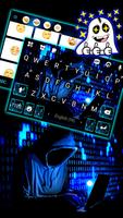 خلفية الكيبورد Neon Blue Hacke تصوير الشاشة 3