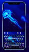 Fundo do Teclado Neon Blue Jel Cartaz