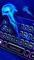 Fundo do Teclado Neon Blue Jel imagem de tela 1