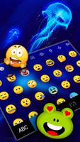 Fundo do Teclado Neon Blue Jel imagem de tela 2