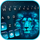 Neon Blue Lion Keyboard Backgr APK