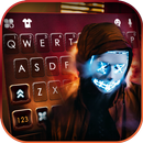 Latar Belakang Keyboard Neon Blue Maskman APK