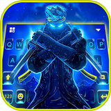 Teclado Neon Blue Ninja ícone