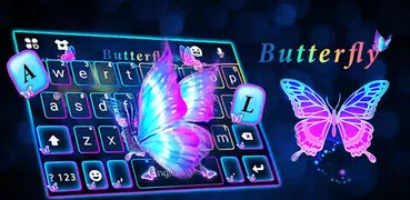 Pink Neon Butterfly Themen