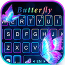 الكيبورد Pink Neon Butterfly APK