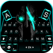 خلفية الكيبورد Neon Blue Warrior