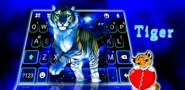 Neon Blue Tiger King キーボード