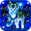 Motywy Neon Blue Tiger King