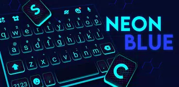 Neon Blue 主題鍵盤