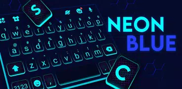 Teclado Neon Blue