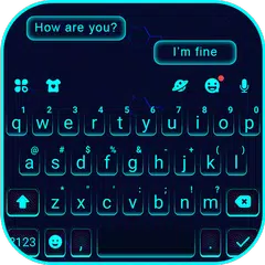 download Neon Blue Tastiera XAPK