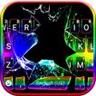 Neon Broken Glass Keyboard The