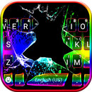 Neon Broken Glass Keyboard The APK