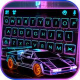 Fundo do Teclado Neon CyberPun ícone