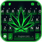 Fundo do Teclado Neon Cannabis ícone