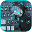 Neon Cat Girl Tastaturhintergr