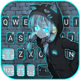 Neon Cat Girl Zeichen