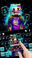 Fundo do Teclado Neon Cool DJ imagem de tela 1