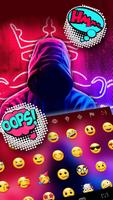 Fundo do Teclado Neon Cool Fac imagem de tela 2