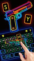 Chủ Đề Bàn Phím Neon Colorful Gun ảnh chụp màn hình 1