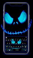 Fundo do Teclado Neon Creepy F Cartaz
