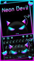 Тема для клавиатуры Neon Devil Cat постер