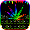 Neon Drip Weed Tastaturhinterg