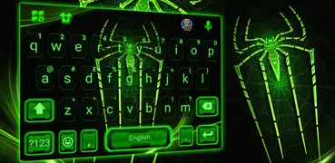 Tema Keyboard Neon Electric Spider