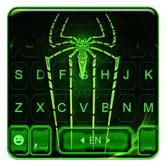 最新版、クールな Neon Electric Spider のテーマキーボード