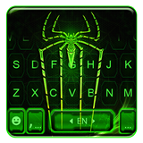Tema Keyboard Neon Electric Spider ícone