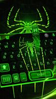 Tema Keyboard Neon Electric Spider Cartaz