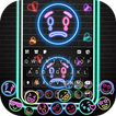 Neon Emojis Gravity Klavye Ark