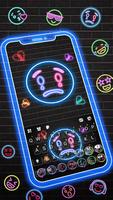 Fond de clavier Neon Emojis Gr capture d'écran 1