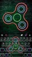 Тема для клавиатуры Neon Fidget Spinner постер