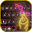 خلفية الكيبورد Neon Finger Hea