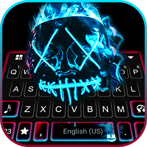 Neon Fire Purge man Teclado