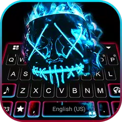 Neon Fire Purge man 主題鍵盤 APK 下載