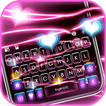 Neon Flash Hearts Keyboard Bac