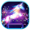 Neon Galaxy Unicorn Keyboard Theme