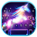Klawiatura motywów Neon Galaxy Unicorn aplikacja