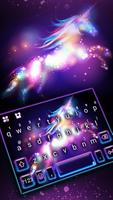 Thème de clavier Neon Galaxy Unicorn Affiche
